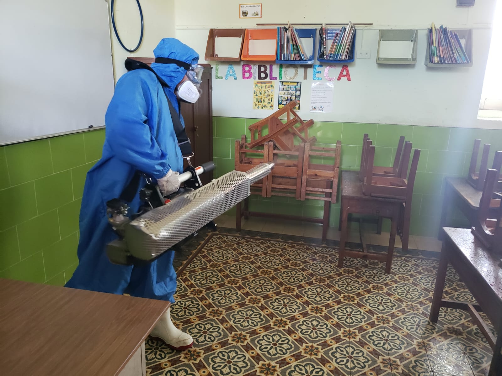 Supervisan desinfección de casillas electorales en Yucatán